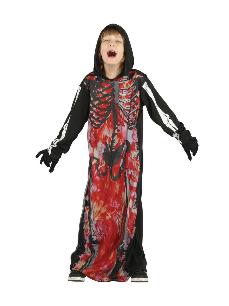 Child's Demon Hooded Skeleton Costume