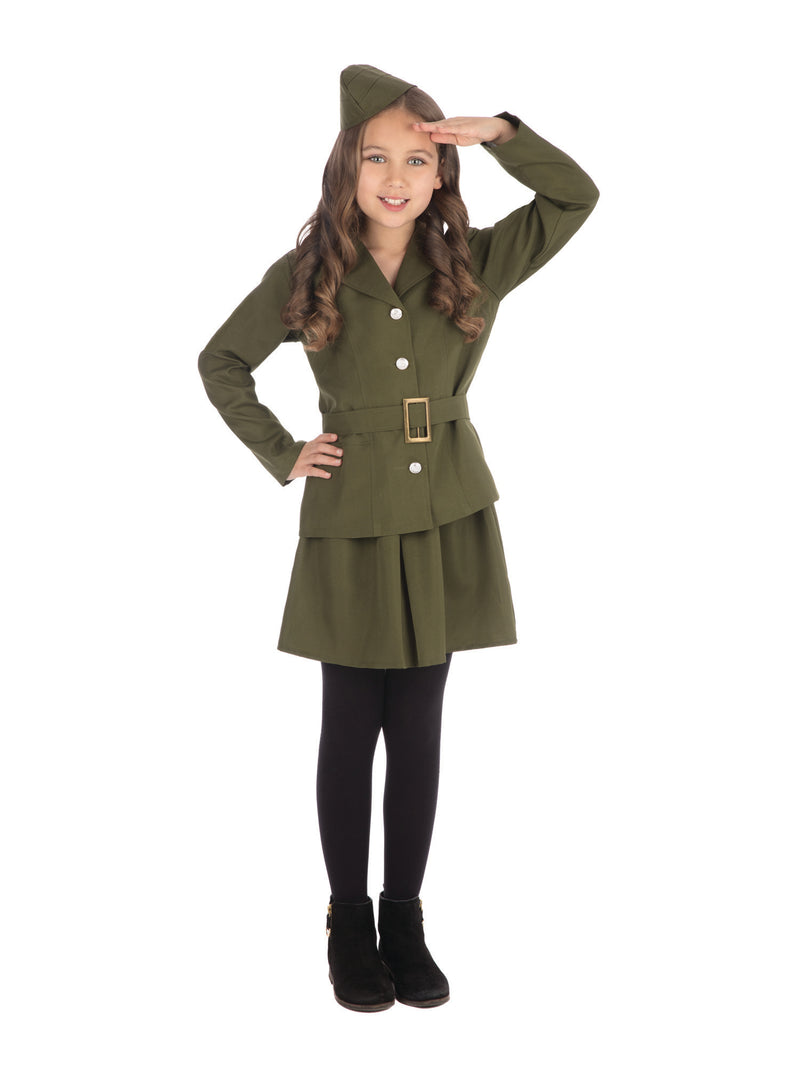 Child's WWII Soldier Girl Costume