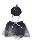 Witch Tutu Black & Silver With Headband