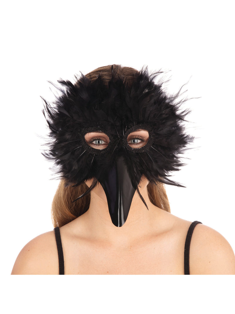 Black Bird Feather Mask