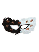 Black & White Feather Mask