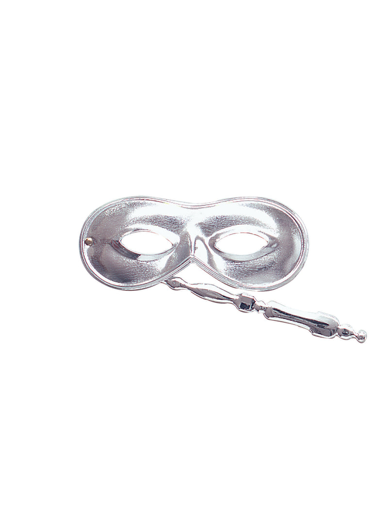 Silver Domino On Stick Mask