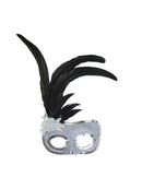 Silver Face Mask with Sequins