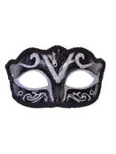 Black & Silver Glitter Plastic Eyemask