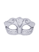 White & Silver Glitter Plastic Eyemask