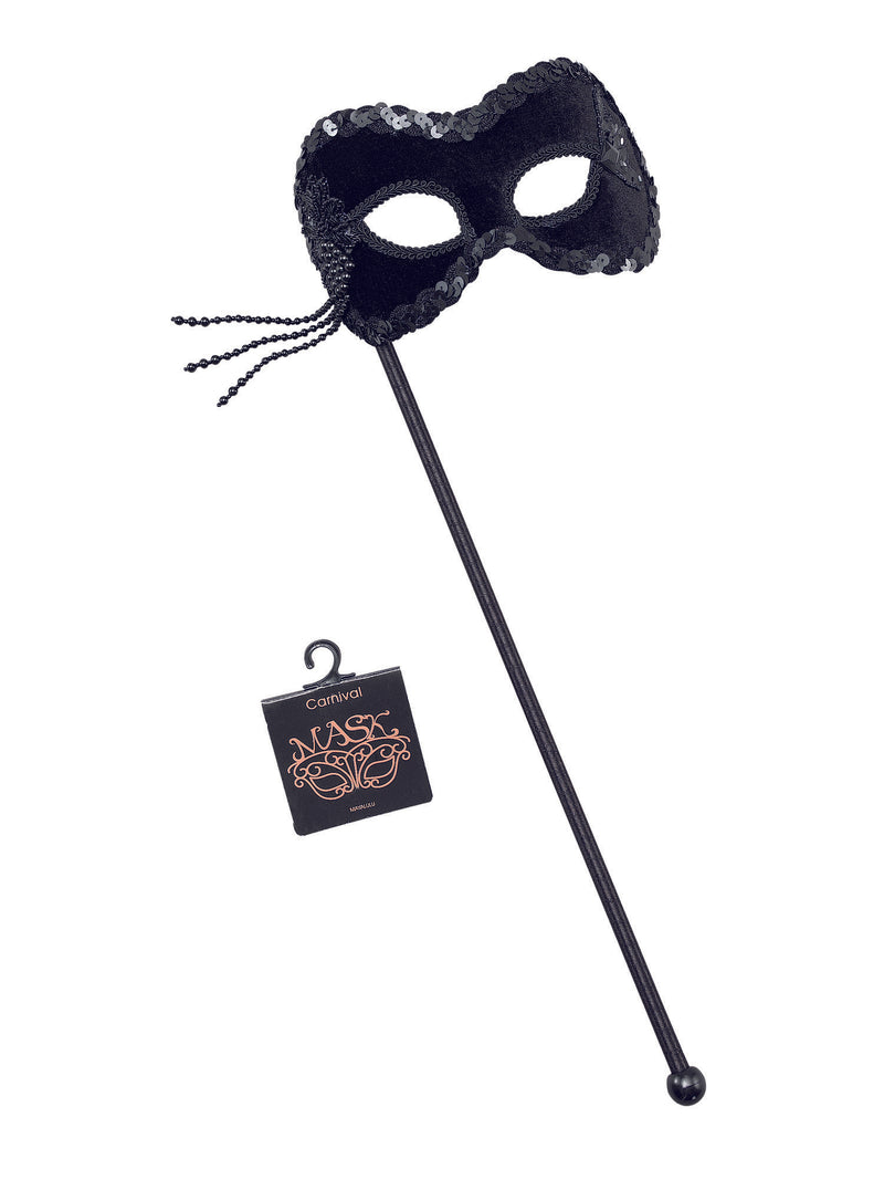 Black Velvet Mask On Stick