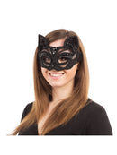 Black Cat Sequin Mask
