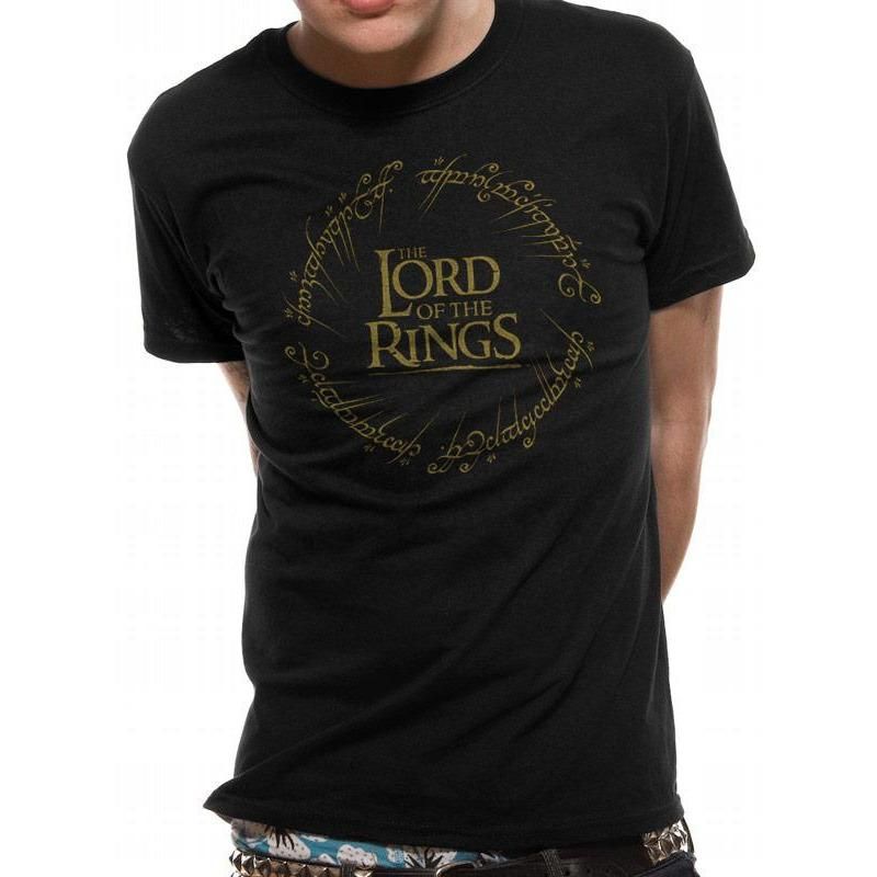 Lord Of The Rings Logo Gold Metallic T-Shirt