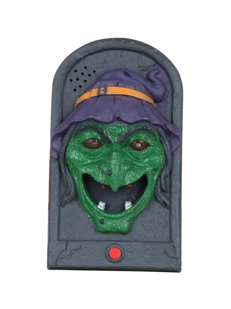 Witch Doorbell With Moving Tongue Costume Accessory