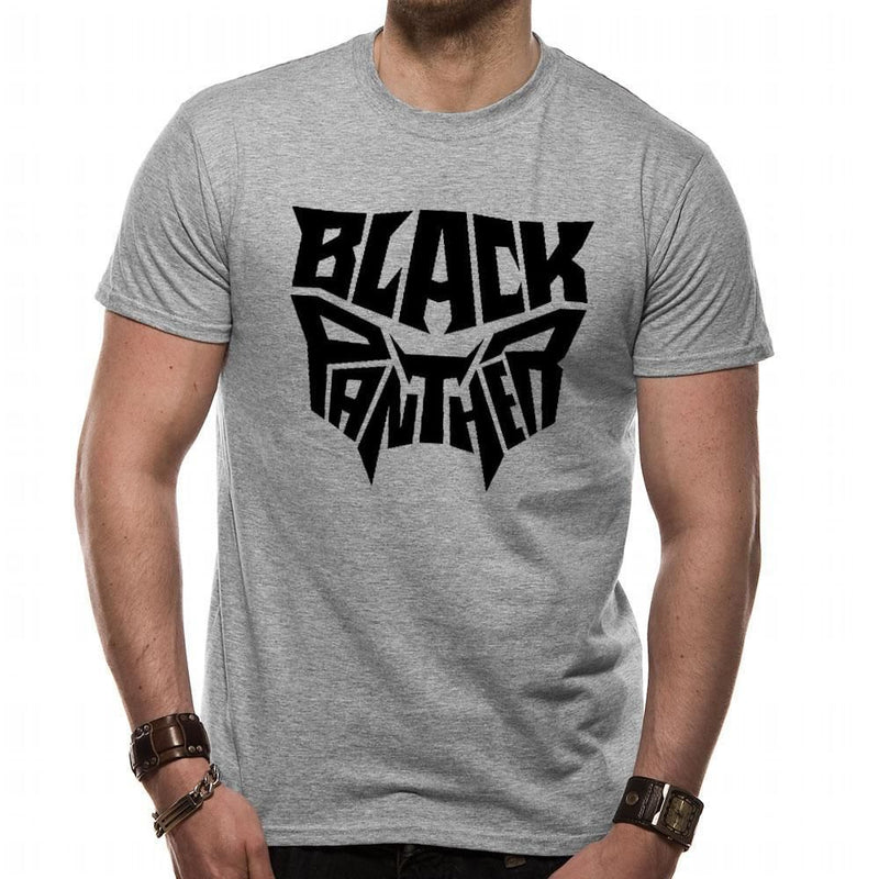 Black Panther Logo Text T-Shirt From Avengers