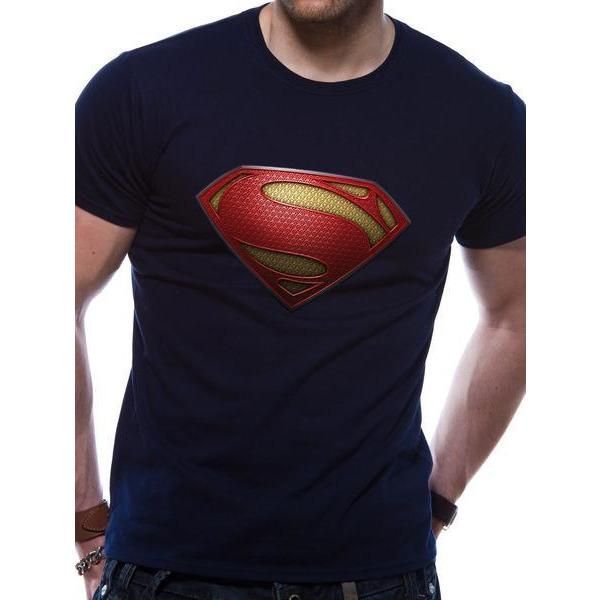 Superman Man Of Steel Textured Logo T-Shirt