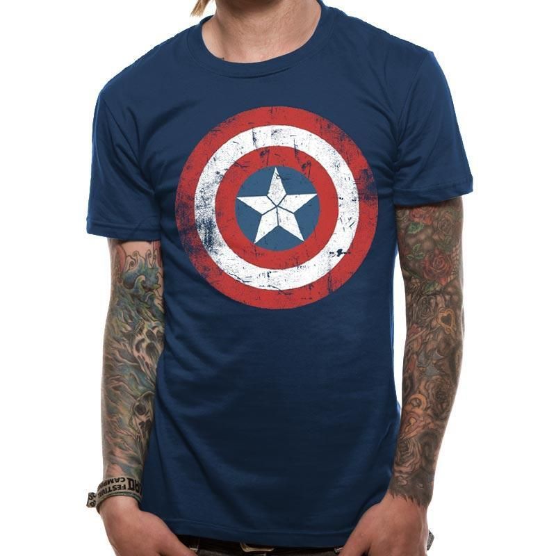 Captain America Shield Distressed T-Shirt From Avengers