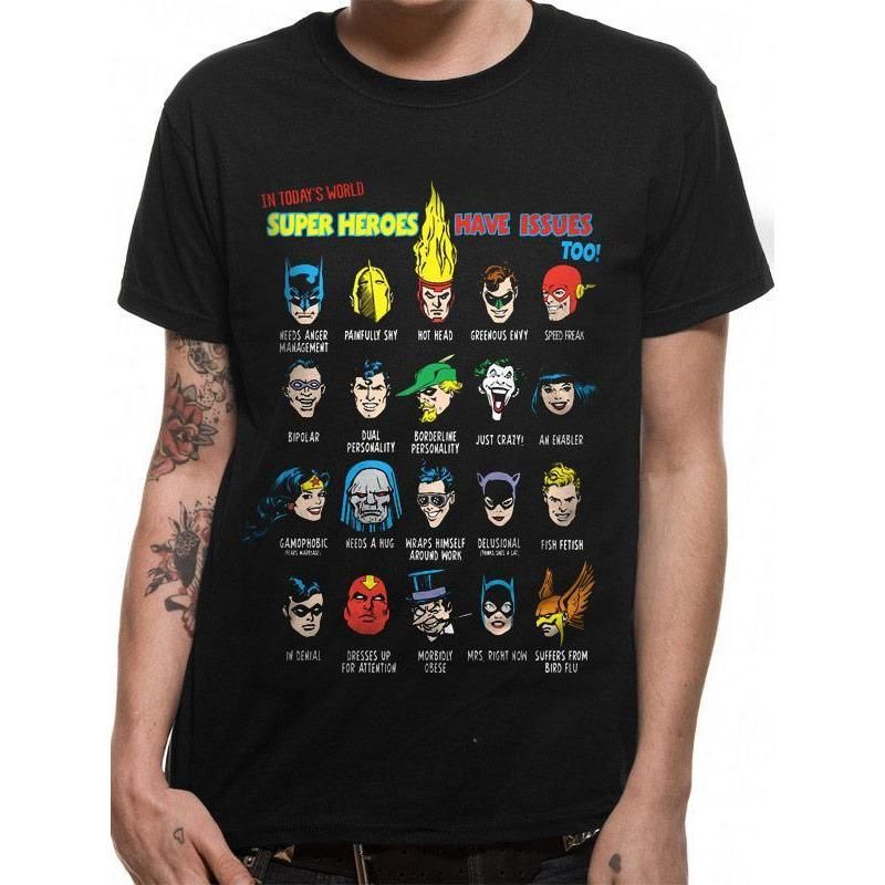 Justice League Superhero Issues T-Shirt