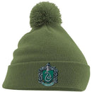 Green Harry Potter Sytherin Crest Pom Pom Beanie