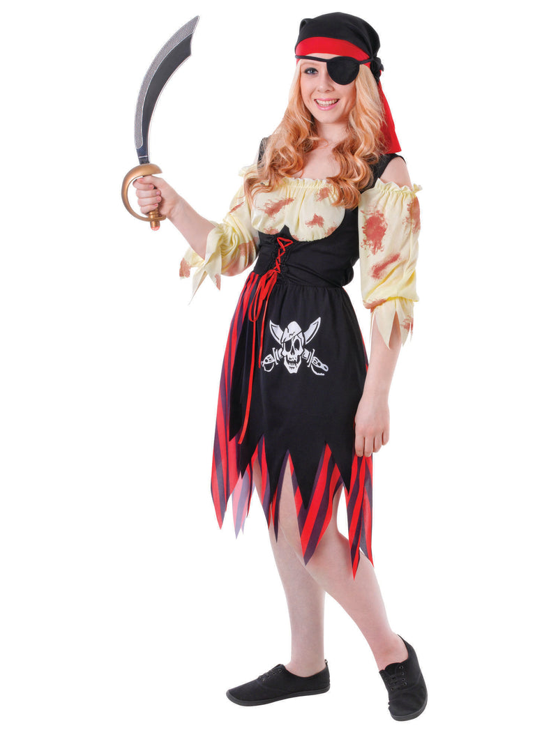 Adult Bloodied Pirate Girl Costume
