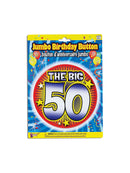 50th Birthday Jumbo Button Pin