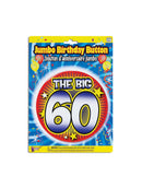 60th Birthday Jumbo Button Pin