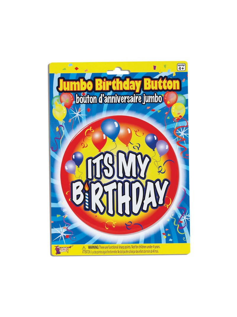 My Birthday Jumbo Button Pin