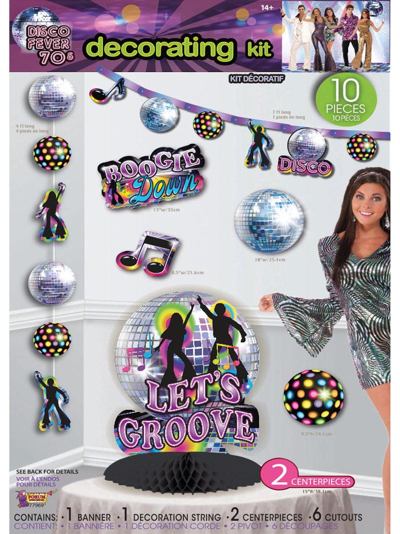 10 Piece Disco Party Decorating Kit
