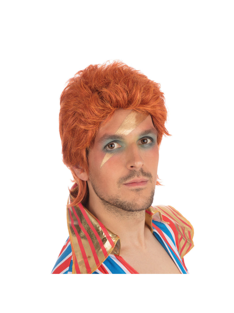 Orange 70s Rock Legend Wig
