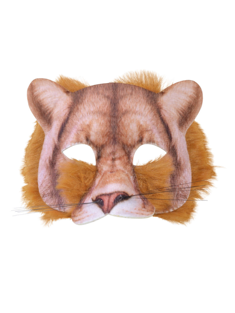 Lion Face Realistic Fur Mask