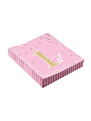 Girls 1st Birthday Napkin