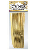 12 Pack Gold Plated Knives