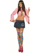 Hippie Tie Dye Stockings Costume Accessory